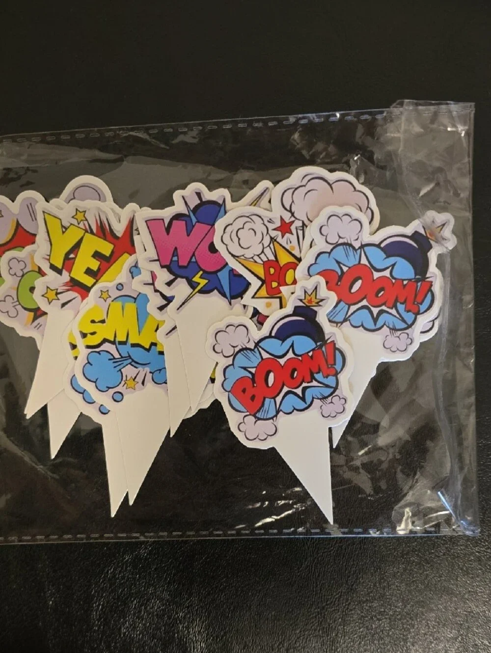 Comic Style Superhero Cupcake Toppers